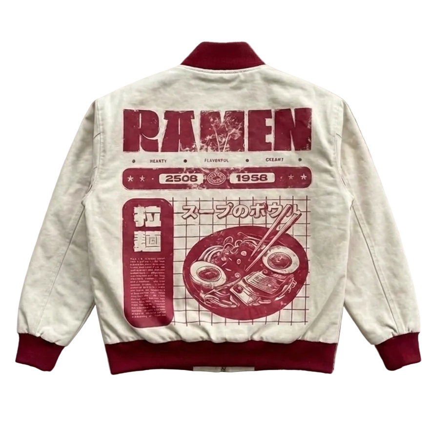 Ramen Yoru Varsity Jacket
