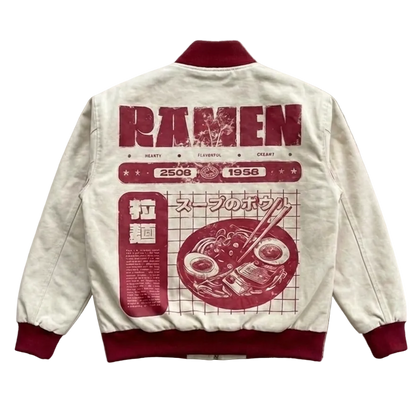 Ramen Yoru Varsity Jacket